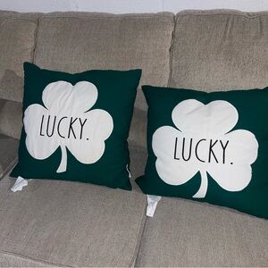 Rae Dunn st. Patrick’s Day pillows set of two RARE